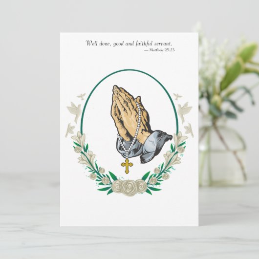 Beerdigung Save The Date (Stehend Vorderseite)