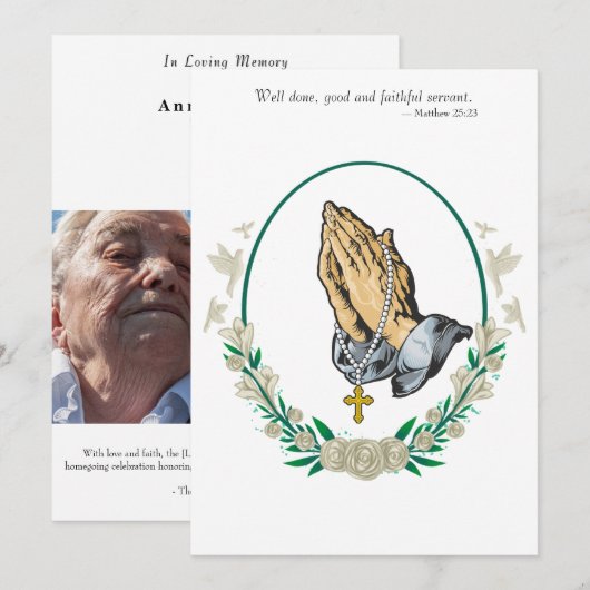 Beerdigung Save The Date (Vorne/Hinten)