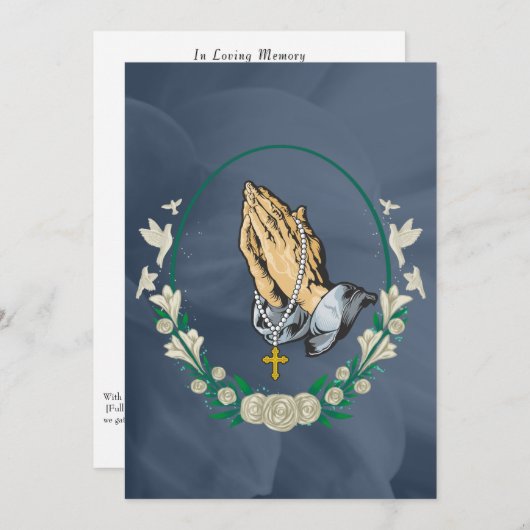 Beerdigung Save The Date (Vorne/Hinten)