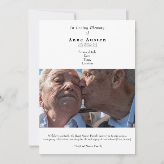 Beerdigung Save The Date (Rückseite)