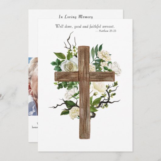 Beerdigung Save The Date (Vorne/Hinten)