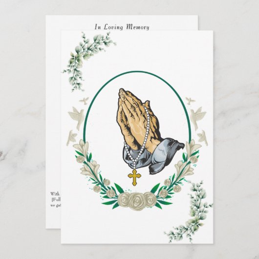 Beerdigung Save The Date (Vorne/Hinten)