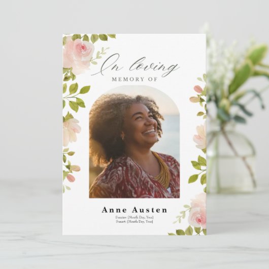 Beerdigung Save The Date (Stehend Vorderseite)