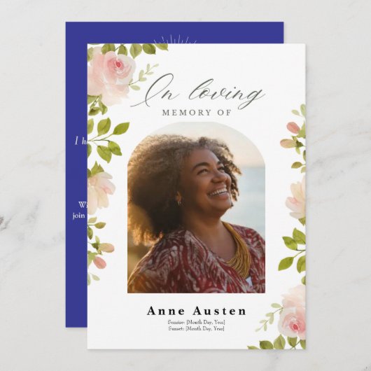 Beerdigung Save The Date (Vorne/Hinten)