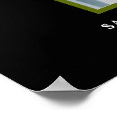 Beerdigung schwarz Feier des Lebens Begrüßungszeic Poster (Ecke)