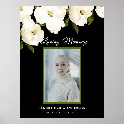 Beerdigung schwarz Feier des Lebens Begrüßungszeic Poster (Vorne)