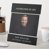 Beerdigung Schwarzes Foto Gedenkfeier Sockelschild (In Situ)