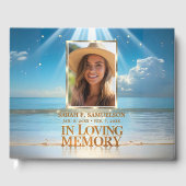 Beerdigung Service Memorial Foto Beach Sign In Gästebuch (Vorderseite)