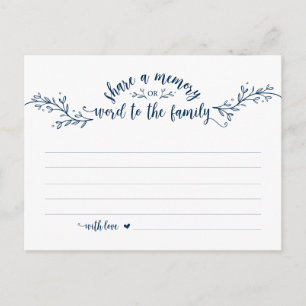 Beerdigung Service, Navy Blue, gemeinsame Nutzung  Postkarte