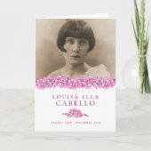 Beerdigung-Service-Programm Rosa Vergessenmernots- Programm (Vorderseite)