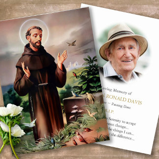Beerdigung St. Francis vom Assisi Beileid Gebetska Visitenkarte
