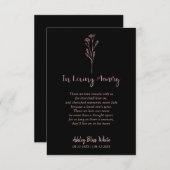 Beerdigung trendy Rose Gold zu erinnern, Liebe ein Mitteilungskarte (Vorne/Hinten)