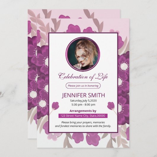 Beerdigung und Einladung (Vorne/Hinten)