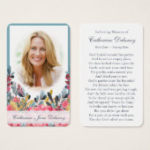 Beerdigung Verlust Botanicals Gebet Sympathiekarte (Vorne & Hinten)