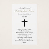 Beerdigung Verlust Jesus Hugs Gebet Sympathie Kart (Rückseite)