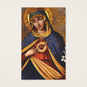 Beerdigung Verlust Mary Herzgebet Sympathiekarten (Vorderseite)