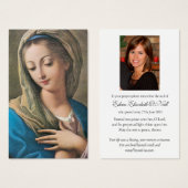 Beerdigung Verlust Schönes Mary Gebet Sympathiekar (Vorne & Hinten)