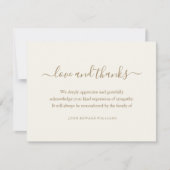 Beerdigung Vielen Dank Anmerkung Karten Bereavemen (Vorderseite)