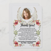 Beerdigung Vielen Dank für Ihre Nachricht für die  Einladung (Vorne/Hinten)