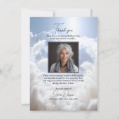 Beerdigung Vielen Dank Heaven Wolken Blue Sky Pamp Karte (Vorderseite)