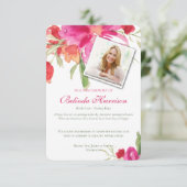 Beerdigung Vielen Dank Karten Watercolor Florals F (Stehend Vorderseite)