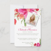 Beerdigung Vielen Dank Karten Watercolor Florals F (Vorderseite)