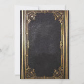 Beerdigung Vintag Elegantes Schwarzes Foto Einladung (Rückseite)