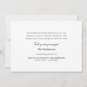 Beerdigung von Aquarell Danke (Rückseite)