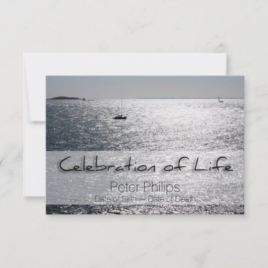 Beerdigung von Beerdigungen über das Leben von Mee Einladung (Vorderseite)