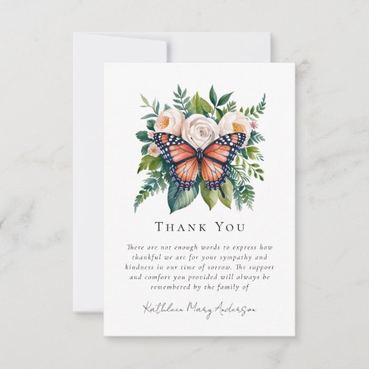 Beerdigung von Beileid-Beerdigung über Wasserfarbe Dankeskarte (Vorderseite)