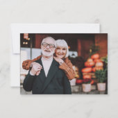 Beerdigung von Beileid mit Goldkreuz-Foto Dankeskarte (Rückseite)