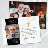 Beerdigung von Beileid mit Goldkreuz-Foto Dankeskarte