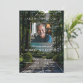 Beerdigung von Foto Einladung (Stehend Vorderseite)