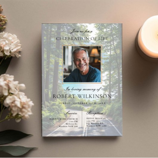 Beerdigung von Foto Einladung