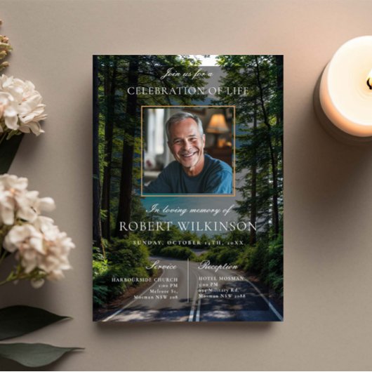 Beerdigung von Foto Einladung