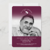 Beerdigung von Foto-Geigenorchestern: Einladung (Vorderseite)