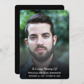 Beerdigung von Foto im Gedächtnis Dankeskarte (Vorne/Hinten)