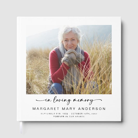 Beerdigung von Fotos mit Liebe 12x12 Gästebuch (Vorderseite)