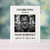 Beerdigung von Fotos zum Gedenken an das Leben Acrylschild (Neutral)