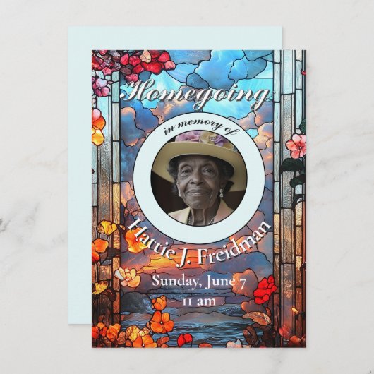 Beerdigung von Hartglas Ankündigung (Vorne/Hinten)