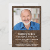 Beerdigung von Imitaten des Lebens Leder Foto Beer Einladung (Vorderseite)