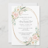 Beerdigung von Lebensbeerdigung Gedenkstätte Rosa Einladung (Vorderseite)