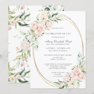 Beerdigung von Lebensbeerdigung Gedenkstätte Rosa  Einladung