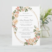 Beerdigung von Lebensbeerdigung Gedenkstätte Rosa  Einladung (Stehend Vorderseite)