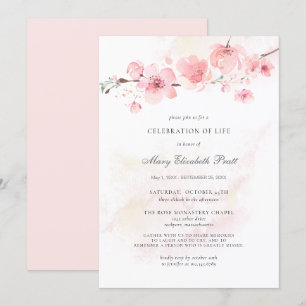 Beerdigung von Lebensbeerdigung Gedenkstätte Rosa  Einladung