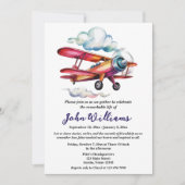 Beerdigung von Lebenserinnerungsflugzeugen Einladung (Vorderseite)