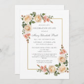 Beerdigung von Lebensgedenken Einladung (Vorne/Hinten)