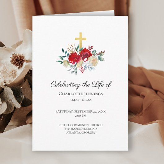 Beerdigung von Lebensgedenken Programm