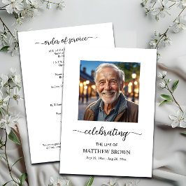 Beerdigung von Life 1 Foto Gedenkfeier Programm