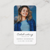 Beerdigung von Life 2 Foto Beerdigungskarte Visitenkarte (Vorderseite)